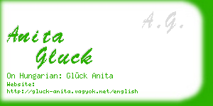 anita gluck business card